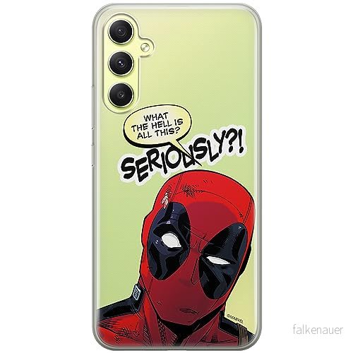 ERT GROUP mobiltelefonfodral för Samsung A34 5G originalt och officiellt licensierat Marvel mönster Deadpool 010 optimalt anpassad till formen på mobiltelefonen, gedeeltelijk transparant 5905511789206