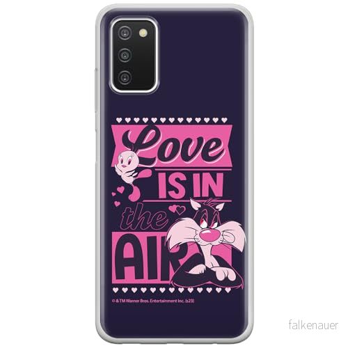 ERT GROUP mobiltelefonfodral för Samsung A03S originalt och officiellt licensierat Looney Tunes mönster Sylvester & Tweety 007 anpassad till formen på mobiltelefonen, fodral tillverkad av TPU plast 5905795123116