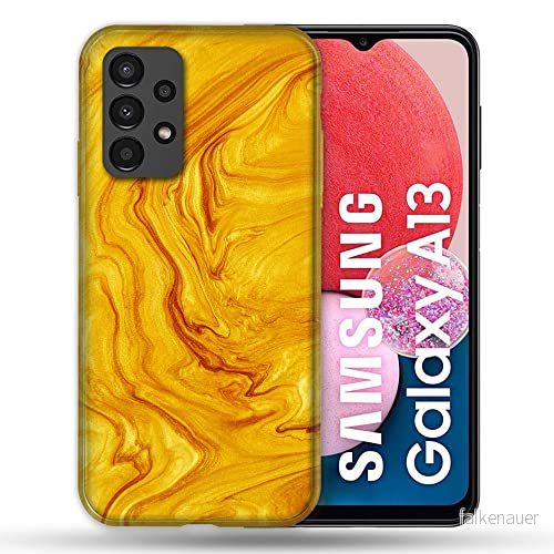 Fodral för Samsung Galaxy A13 gul marmortextur 3614848282138