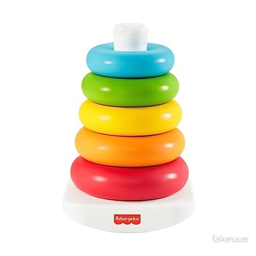 Fisher Price Rock a Stack Bebisleksak, klassisk stapelleksak med ringar för bebis och småbarn, gjord i växtbaserade material, HPY92 194735171132 Fisher Price Rock a Stack Bebisleksak, klassisk stapelleksak med ringar för bebis och småbarn, gjord i växtbaserade material, HPY92 194735171132