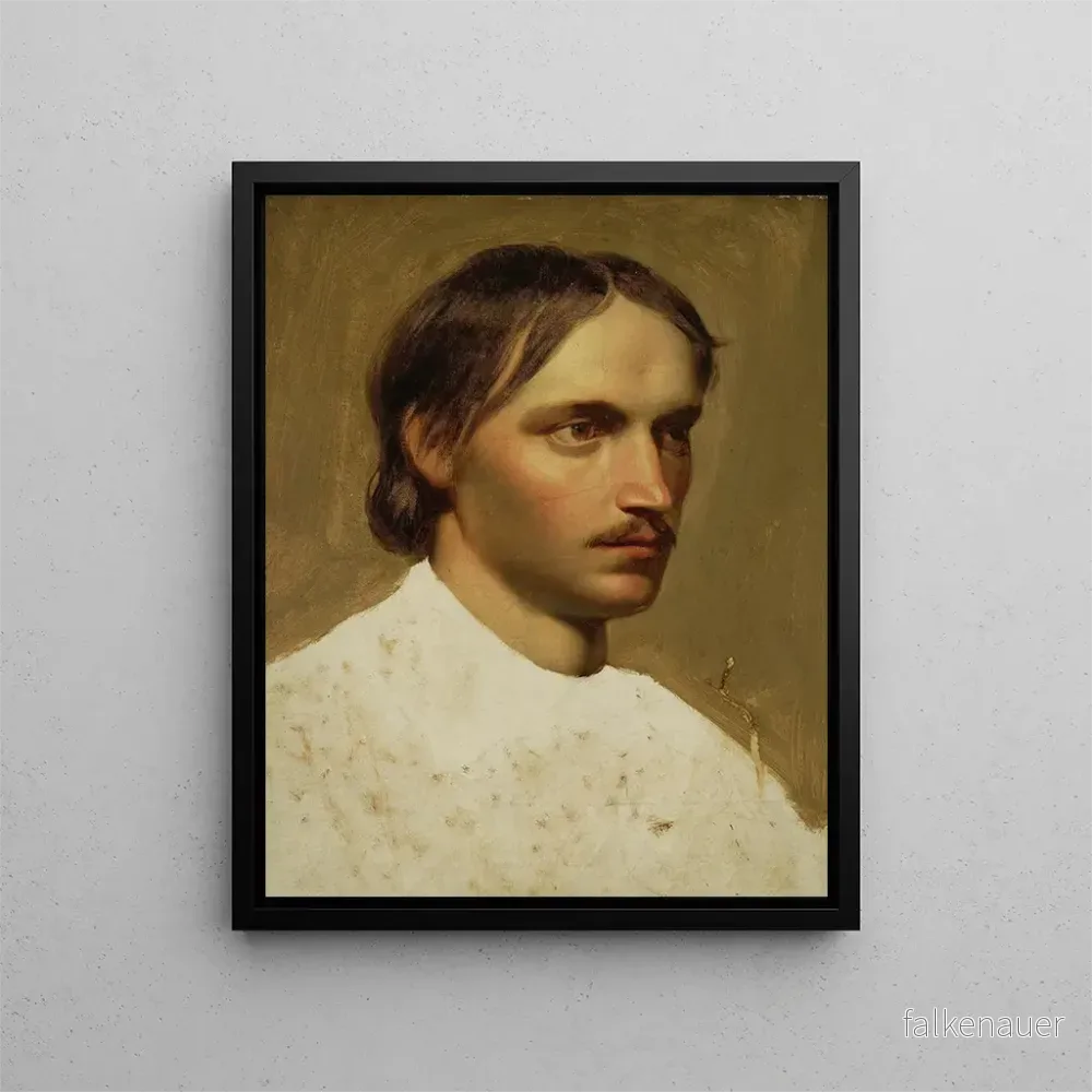 Målning Portrait av Wincenty Chochlik Wasilewski 1849-1897 - Artur Grottger | Konsttryck
