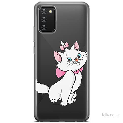 ERT GROUP mobiltelefonfodral för Samsung A02S originalt och officiellt licensierat Disney mönster Marie 007 optimalt anpassad till formen på mobiltelefonen, gedeeltelijk transparant 5905131130389