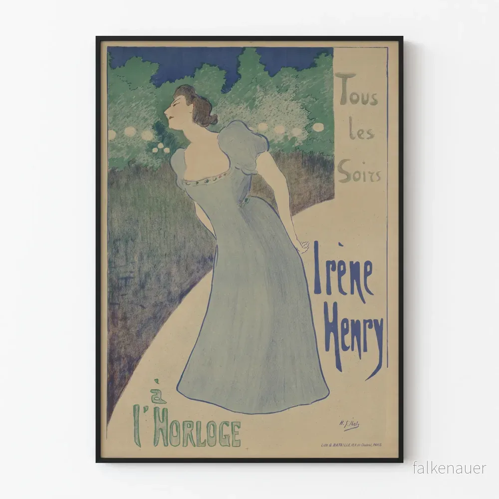 Väggdekorationsposter Irène Henry vid Klockan