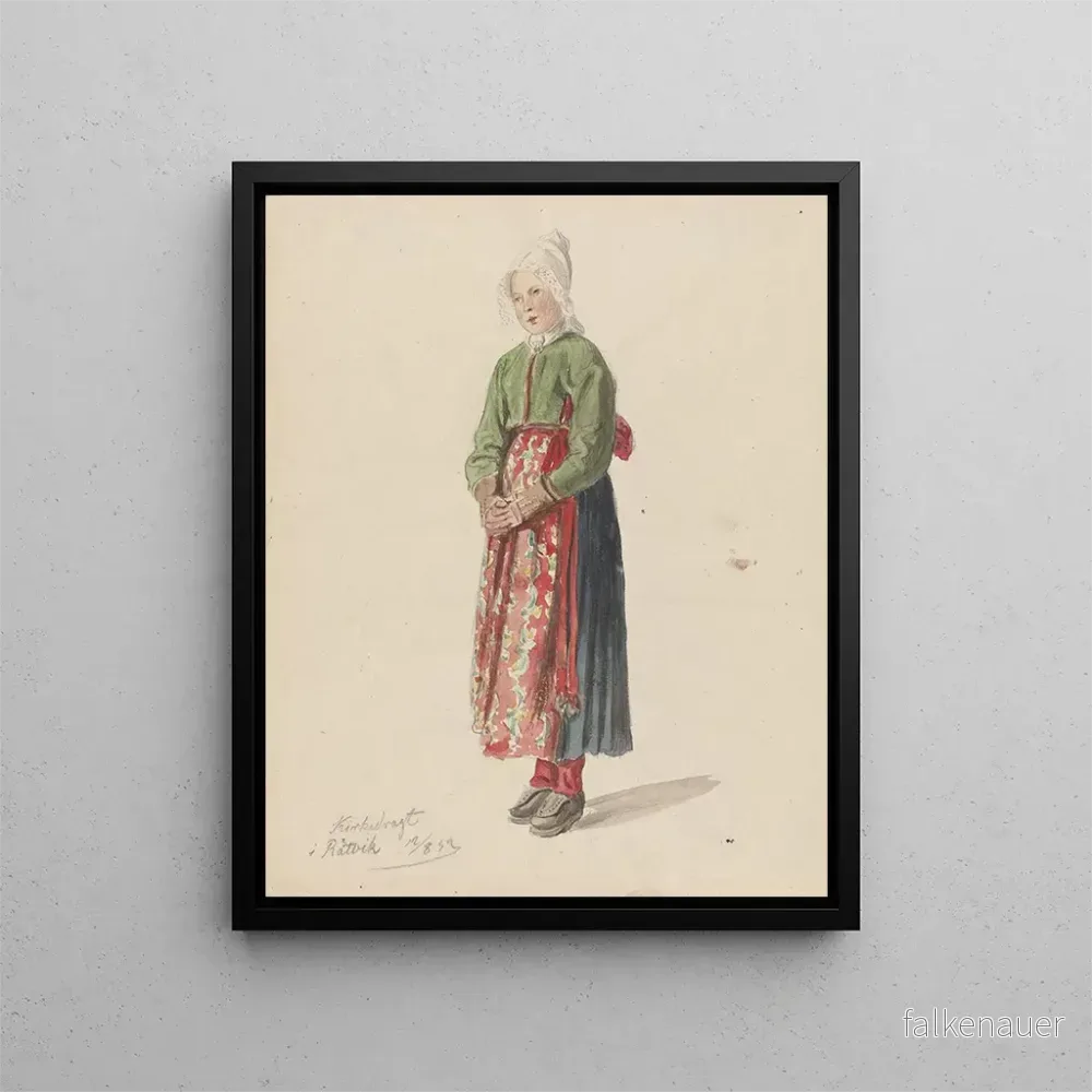 Målning Robe d’église Rättvik – Adolph Tidemand | Konsttryck Målning Robe d’église Rättvik – Adolph Tidemand | Konsttryck