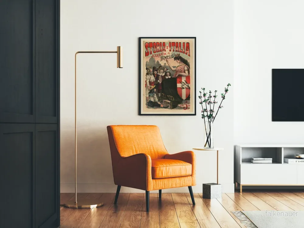 Vintageposter Storia d'Italia för väggdekoration för barn - Bild 2