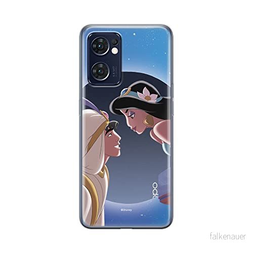 ERT GROUP mobiltelefonfodral för Oppo RENO 7 5G originalt och officiellt licensierat Disney mönster Jasmine & Aladdin 001 optimalt anpassad till formen på mobiltelefonen, gedeeltelijk transparant 5905511302863