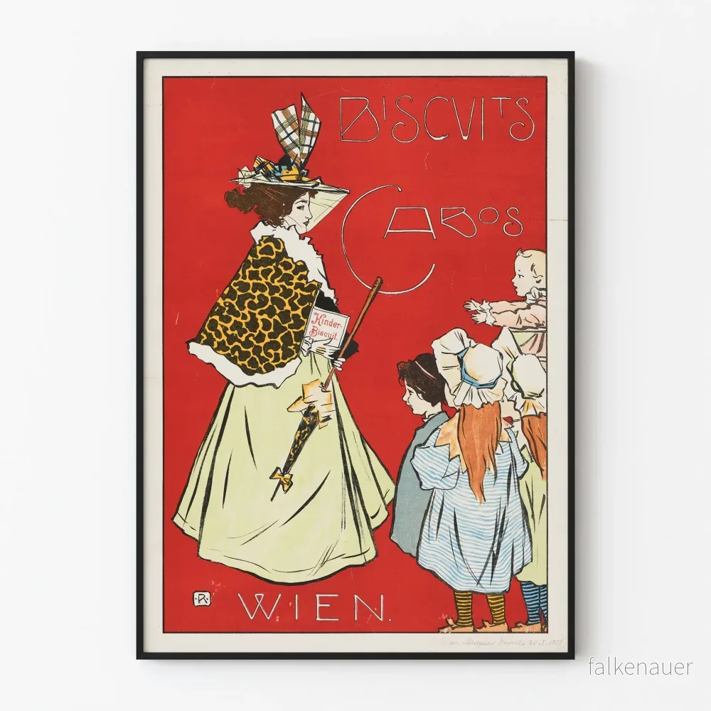 Poster från Biscuiterie Charles Cabos - Vintage väggdekoration