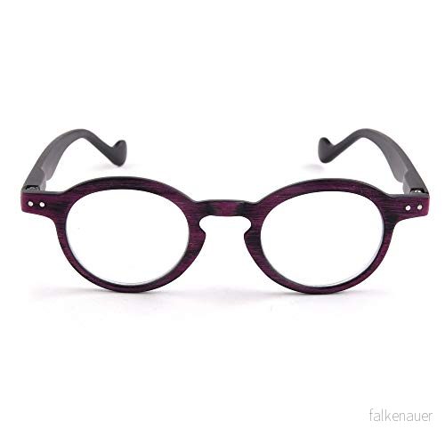 Contacta, Woody läsglasögon för män och kvinnor, trendglasögon med textur träeffekt, ram flexstänger, förpackning glasögonpåse 24 g 8054529512218