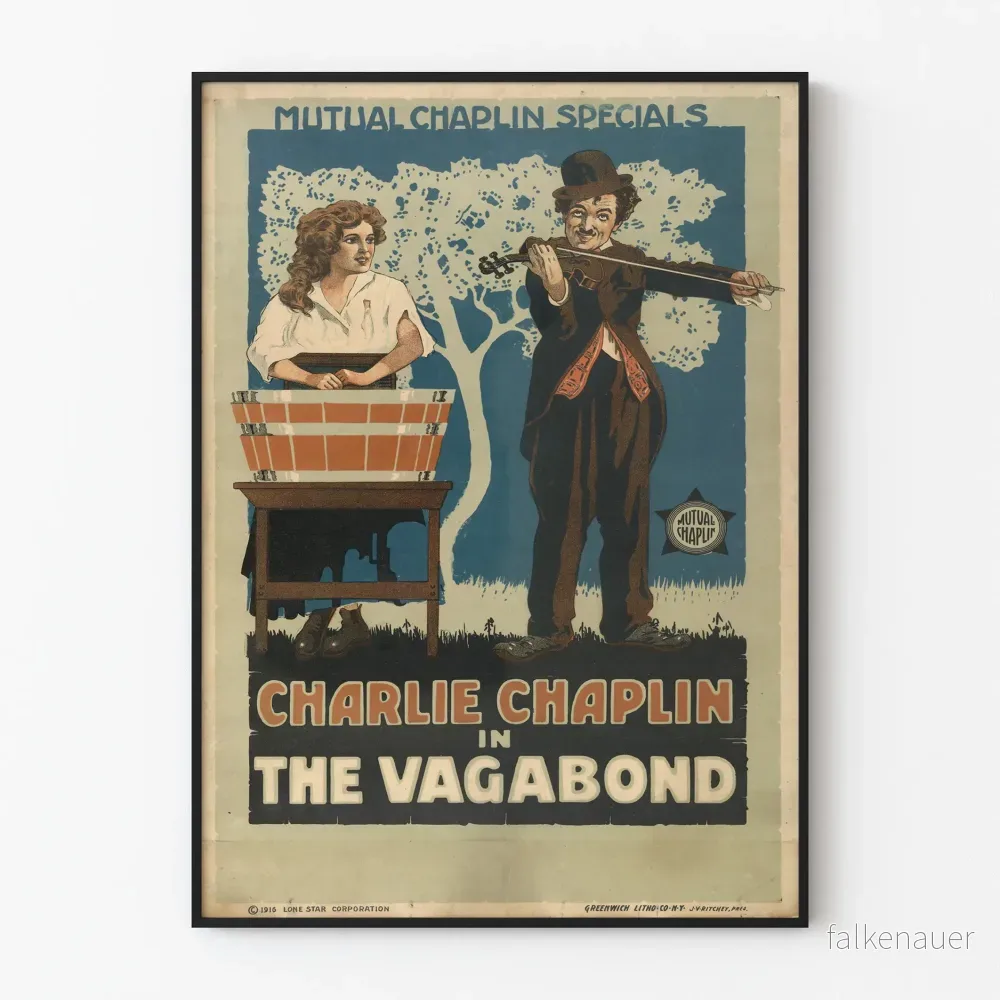 Vintageposter Charlie Chaplin - Vagabonden