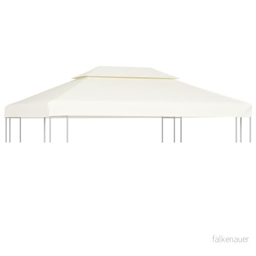 vidaXL Paviljongtak 310 g/m² 3 x 4 m gräddvit 8718475870029