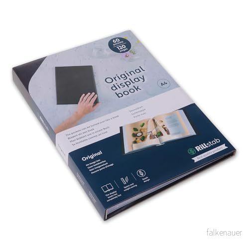 Presentationsmapp hårt omslag A4 Rillstab svart 60 fickor 8712794994640