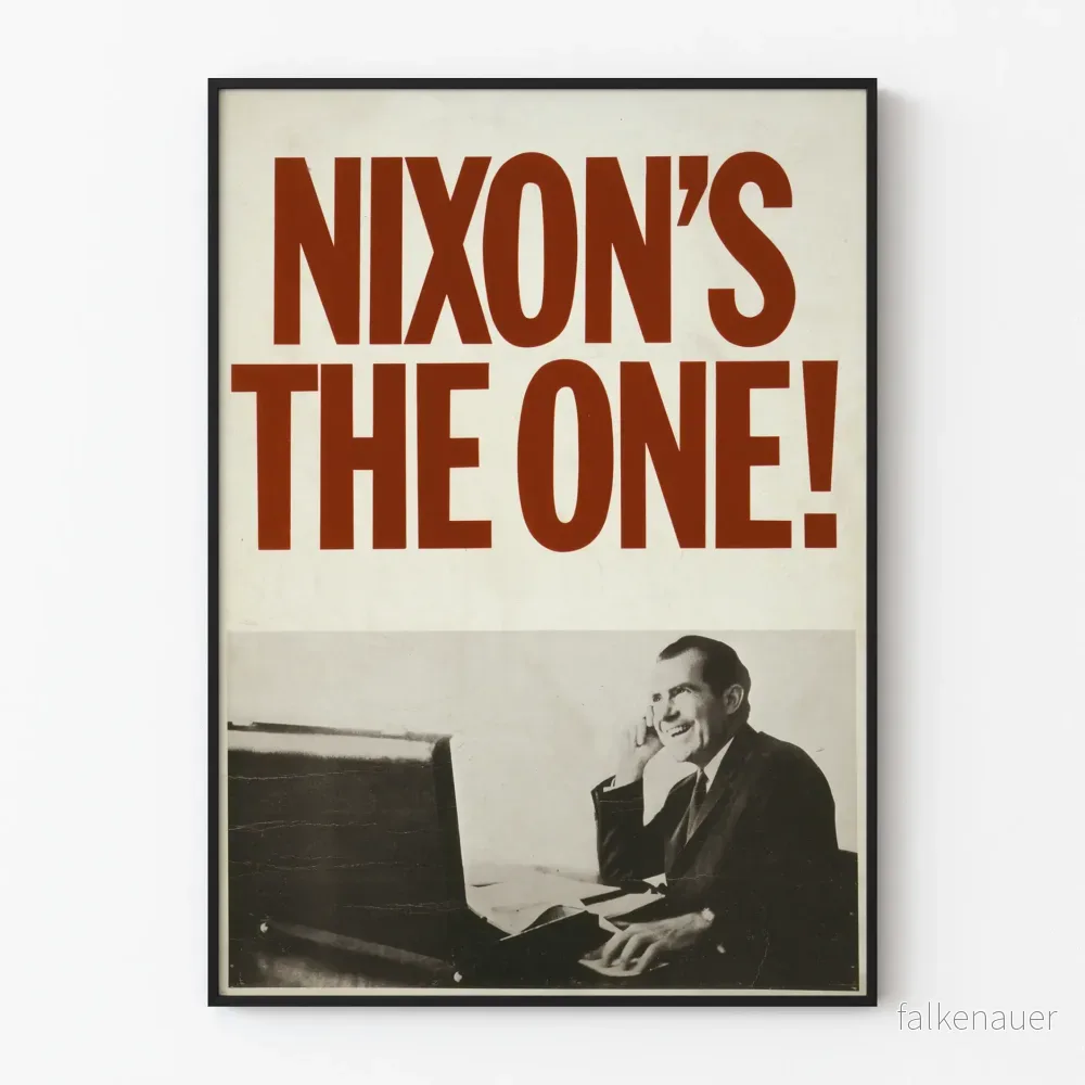 Vintageposter Nixon's The One för retro väggdekoration