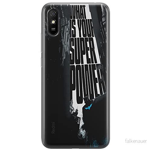 ERT GROUP mobiltelefonfodral för Xiaomi REDMI 9A originalt och officiellt licensierat DC mönster Batman 001 Vit optimalt anpassad till formen på mobiltelefonen, fodral tillverkad av TPU plast 5903040295502