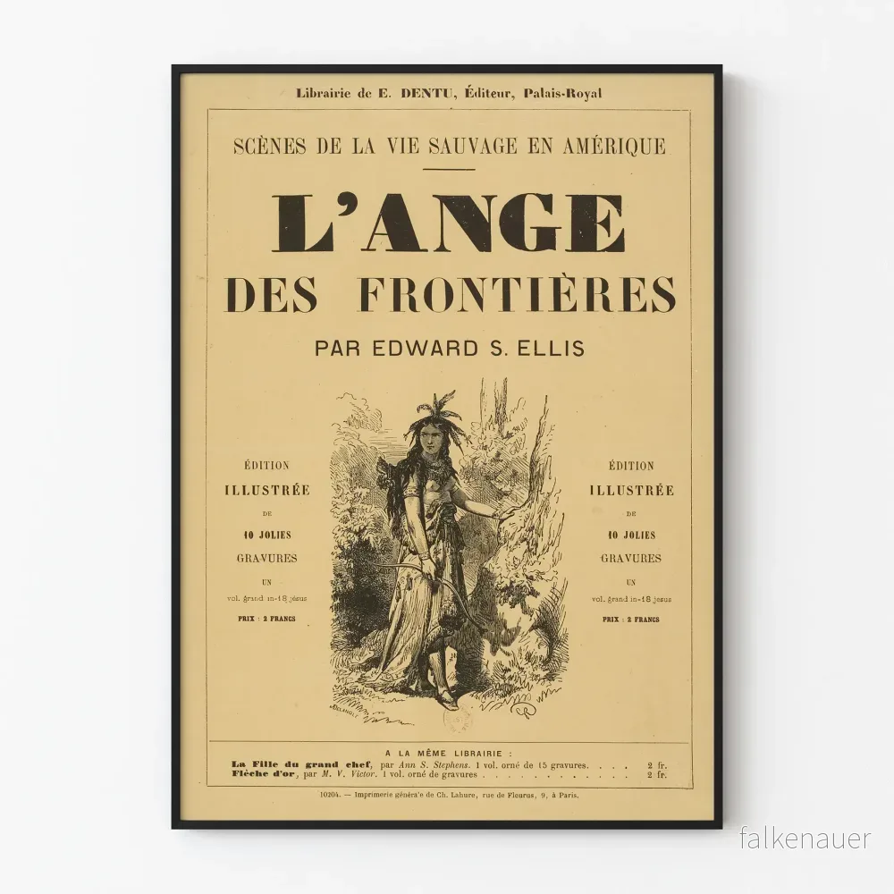 Vintageposter L'Ange des Frontières - Amerikansk tidsperiods väggdekoration