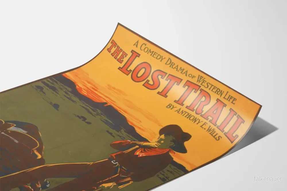 Vintageposter The Lost Trail västern av Anthony E. Wills - Bild 3