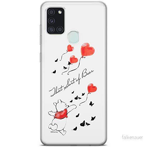 ERT GROUP mobiltelefonfodral för Samsung A21s originalt och officiellt licensierat Disney mönster Winnie the Pooh and friends 001 anpassad till formen på mobiltelefonen, fodral tillverkad av TPU plast 5903040255971