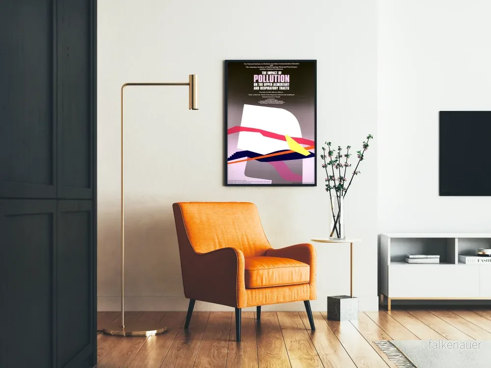 Vintage poster som visar påverkan av föroreningar på luftvägar och matsmältningssystem - Bild 2