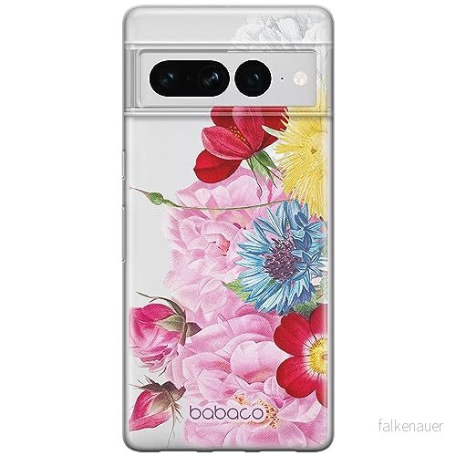 ERT GROUP mobiltelefonfodral för Google PIXEL 7 PRO originalt och officiellt licensierat Babaco mönster Flowers 056 optimalt anpassad till formen på mobiltelefonen, gedeeltelijk transparant 5905795172817