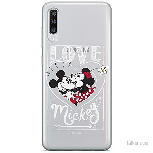 ERT GROUP mobiltelefonfodral för Samsung A70 originalt och officiellt licensierat Disney mönster Mickey & Minnie 002 optimalt anpassad till formen på mobiltelefonen, gedeeltelijk transparant 5902980411126