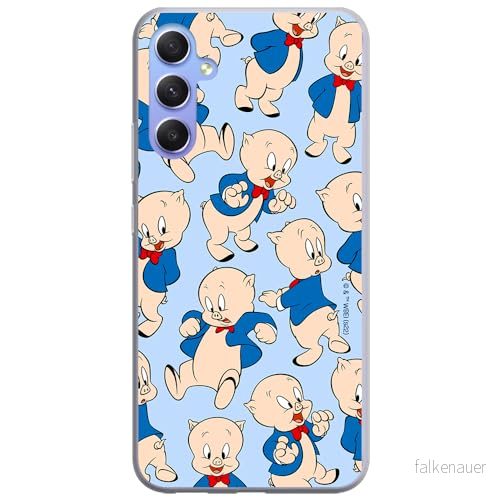 ERT GROUP mobiltelefonfodral för Samsung A34 5G originalt och officiellt licensierat Looney Tunes mönster Porky Pig 001 optimalt anpassad till formen på mobiltelefonen, gedeeltelijk transparant 5905511786182