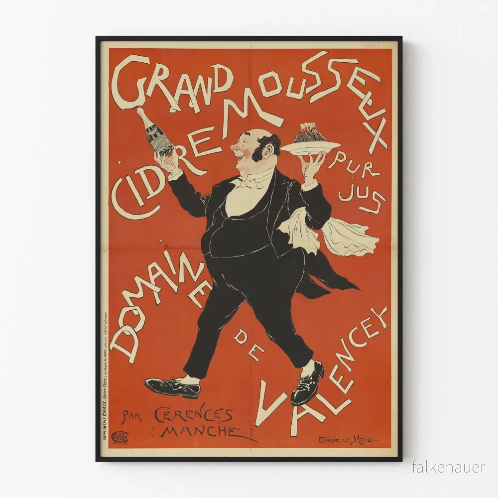 Vintageposter för Grand Cidre Mousseux Domaine de Valencey