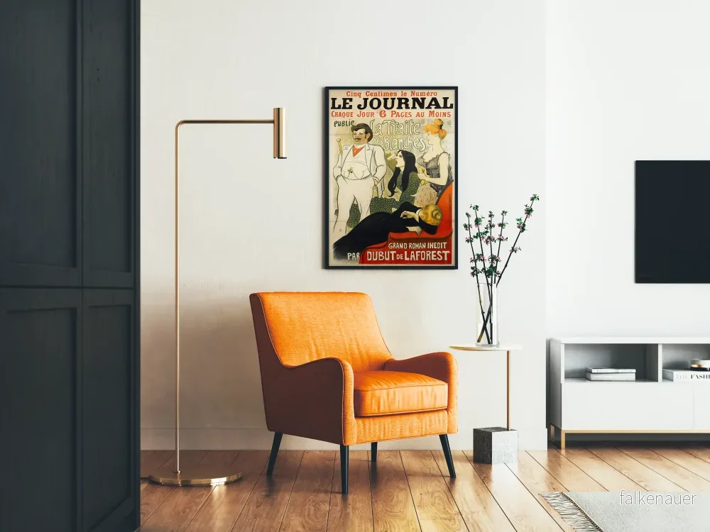 Gammal poster Le Journal La Traite des Blanches - Vintage väggdekoration - Bild 2