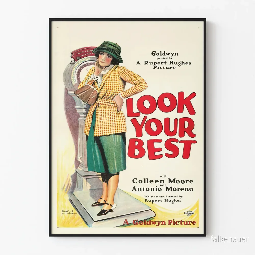 Vintageposter Look Your Best, retro modeillustration