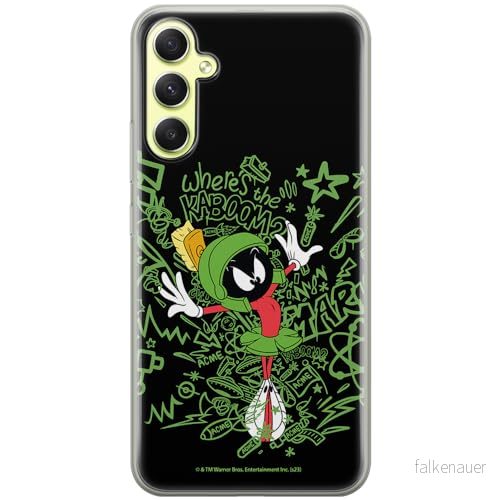 ERT GROUP mobiltelefonfodral för Samsung A34 5G originalt och officiellt licensierat Looney Tunes mönster Marvin 007 optimalt anpassad till formen på mobiltelefonen, fodral tillverkad av TPU plast 5905795130961