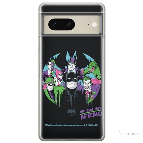 ERT GROUP mobiltelefonfodral för Google PIXEL 7 originalt och officiellt licensierat DC mönster Batman 100 optimalt anpassad till formen på mobiltelefonen, fodral tillverkad av TPU plast 5905795155476