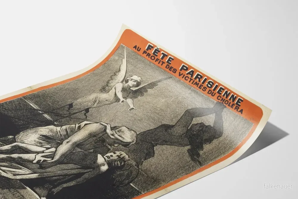 Vintageposter för Parisfest till förmån för kolerans offer - Bild 3