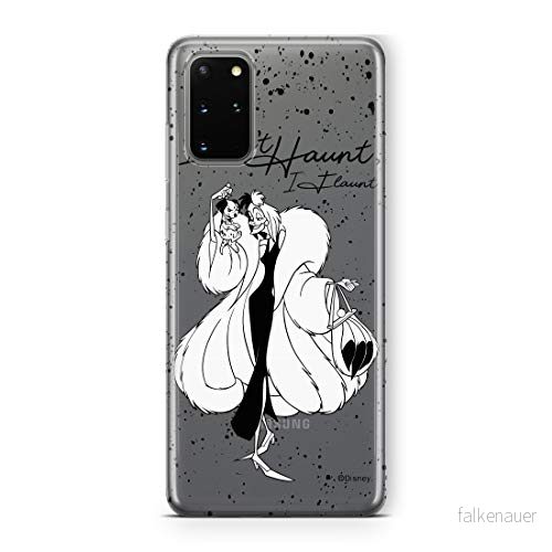 ERT GROUP mobiltelefonfodral för Samsung S20 PLUS / S11 originalt och officiellt licensierat Disney mönster Cruella and Puppy 001 Vit anpassad till formen på mobiltelefonen, gedeeltelijk transparant 5903537522241