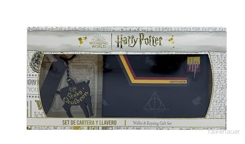 CyP Brands Harry Potter presentset, plånbok och nyckelring, premium kvalitet, presentförpackning, flerfärgad, officiell produkt 8426842107448