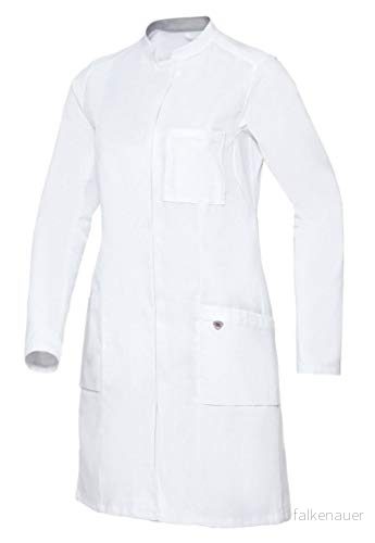 BP 1752 130 0021 52n läkarrock för kvinnor, långärmad, armlyftsystem, 205,00 g/m² ren bomull, vit, 52 n 4055301643070
