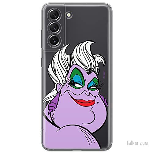 ERT GROUP mobiltelefonfodral för Samsung S21 FE originalt och officiellt licensierat Disney mönster Ursula 001 optimalt anpassad till formen på mobiltelefonen, gedeeltelijk transparant 5903932977493