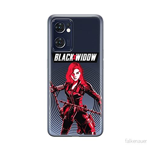ERT GROUP mobiltelefonfodral för Oppo RENO 7 5G originalt och officiellt licensierat Marvel mönster Black Widow 008 optimalt anpassad till formen på mobiltelefonen, gedeeltelijk transparant 5905511301378