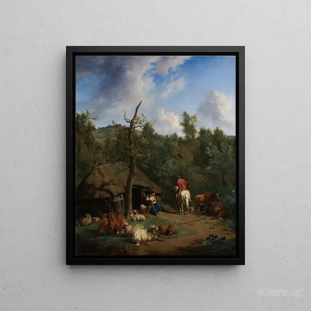 Målning La cabane - Adriaen van de Velde | Konsttryck