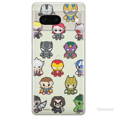 ERT GROUP mobiltelefonfodral för Google PIXEL 7 originalt och officiellt licensierat Marvel mönster Avengers 025 optimalt anpassad till formen på mobiltelefonen, gedeeltelijk transparant 5905795147440