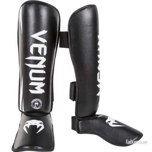 Venum Challenger Shin Guards, svart/vit, stor 3611440031058