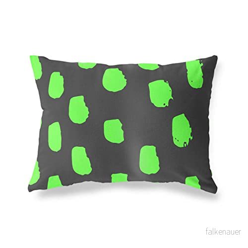 BonaMaison Dekorativt kuddöverdrag - Neongrön rök - 45 x 60 cm 4546679703454