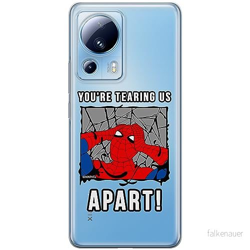 ERT GROUP mobiltelefonfodral för Xiaomi 13 LITE/CIVI 2 originalt och officiellt licensierat Marvel mönster Spider Man 035 optimalt anpassad till formen på mobiltelefonen, gedeeltelijk transparant 5905795011901