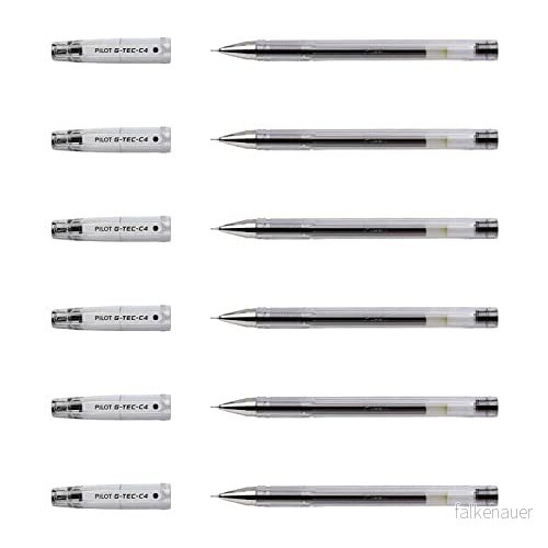 Pilot G-TEC-C4 Gel kulspetspennor 0,2 mm – 6-pack – Svart 4902505139314