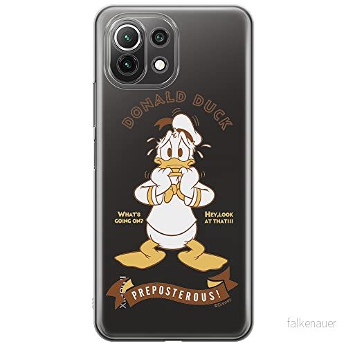 ERT GROUP mobiltelefonfodral för Xiaomi 11 LITE 4G/5G originalt och officiellt licensierat Disney mönster Donald 004, gedeeltelijk transparant 5903932727074