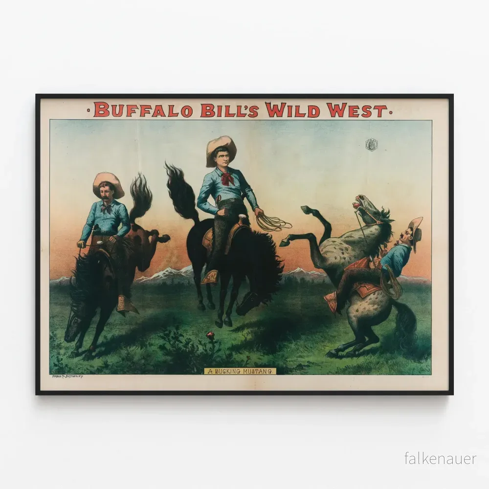 Vintageposter Buffalo Bills Vilda Västern – Vild Mustang