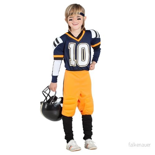 Boland Amerikansk fotbollsdräkt för barn, 6 delar, kostym temafester, halloween, karneval, superbowl 8712026824172