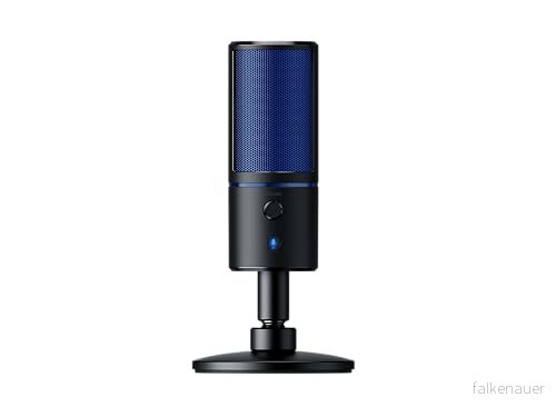 Razer Seiren X för PlayStation USB kondensatormikrofon streaming kompatibel med PS4, PS5 och PC, övervakning noll latens (integrerad schokabsorptionsstandard) Svart 8886419377085