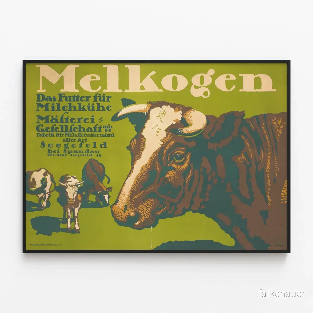 Vintageposter Melkogen för mjölkkorfodring Vintageposter Melkogen för mjölkkorfodring