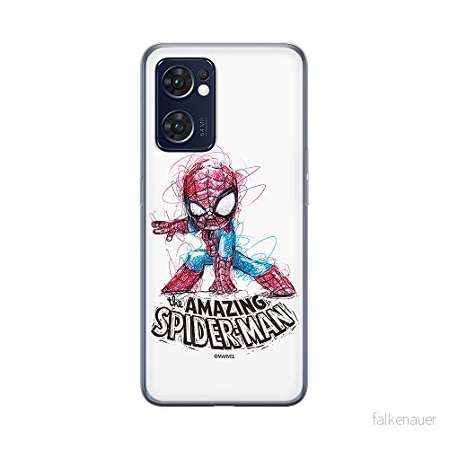 ERT GROUP mobiltelefonfodral för Oppo RENO 7 5G originalt och officiellt licensierat Marvel mönster Spider Man 021 optimalt anpassad till formen på mobiltelefonen, fodral tillverkad av TPU plast 5905511313593