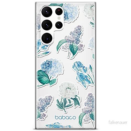 ERT GROUP mobiltelefonfodral för Samsung S22 ULTRA originalt och officiellt licensierat Babaco mönster Flowers 029 optimalt anpassad till formen på mobiltelefonen, gedeeltelijk transparant 5905131274656