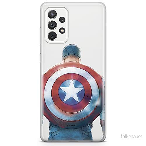 ERT GROUP mobiltelefonfodral för Samsung A73 5G originalt och officiellt licensierat Marvel mönster Captain America 002 optimalt anpassad till formen på mobiltelefonen, gedeeltelijk transparant 5904805513145