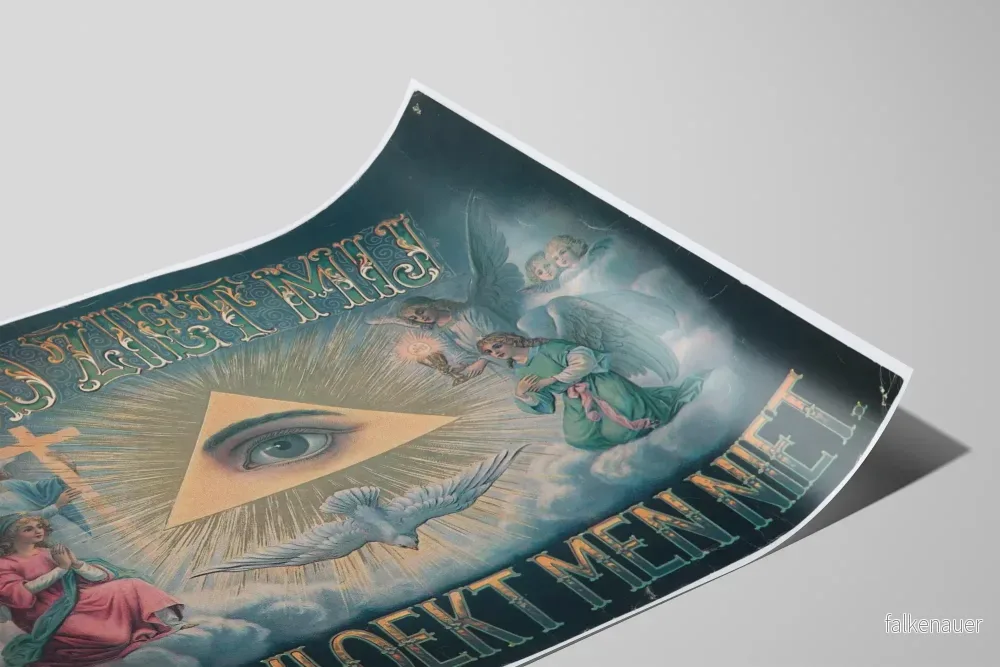 Religiös dekorativ poster Gud Ziet Mij Hier Vloekt Men Niet - Bild 2